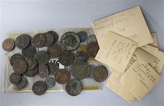Roman bronze coinage and James II to George III copper coinage